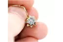 Roz roz 14k 585 de aur cercei zircon vec092 Vintage stil sovietic rus