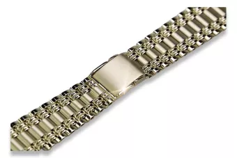 Pulsera de reloj de hombre de oro amarillo italiano de 14k mbw006y