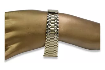 Bracelet montre d’homme jaune italien 14 carats mbw006y