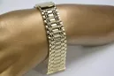 Italienisches gelbes Herrenuhrenarmband aus 14 Karat Gold mbw006yo