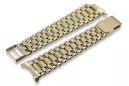 Italian yellow 14k gold man's watch bracelet mbw006yo