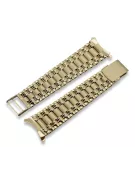 Italienisches gelbes Herrenuhrenarmband aus 14 Karat Gold mbw006yo