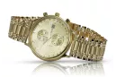 Goldene Herrenuhr Geneve ★ zlotychlopak.pl ★ Gold Reinheit 585 333 Niedriger Preis!