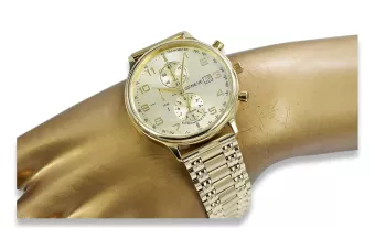 Yellow 14k 585 gold men's Geneve watch mw005ydg&mbw006y18cm