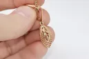 Russische rosafarbene sowjetische 14k 585 Gold UdSSR Vintage Blattohrringe ven247