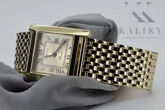 Італійський жовтий 14k золотий чоловічий годинник Geneve наручний годинник mw009y&mwb013y