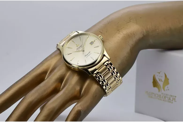 Reloj para hombres de oro Geneve ★ https://zlotychlopak.pl/es/ ★ Pureza de oro 585 333 Precio bajo!