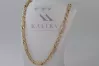 Rosa rusa rosa 14k 585 oro Bizantine Gothic chain cc057r