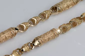 Chaîne russe rose soviétique en or Bizantina