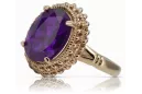 Rose soviétique russe 14k 585 or Alexandrite Ruby Emerald Sapphire Zircon ring vrc014