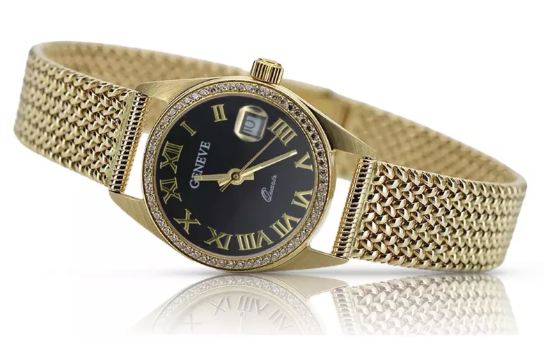 Reloj para hombres de oro Geneve ★ https://zlotychlopak.pl/es/ ★ Pureza de oro 585 333 Precio bajo!