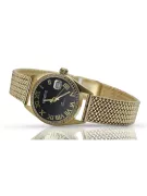 Gold men's watch Geneve ★ zlotychlopak.pl ★ Gold purity 585 333 Low Price!