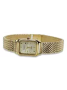 reloj Geneve de oro de 14 quilates para mujer con brazalete Lw023y&lbw004y