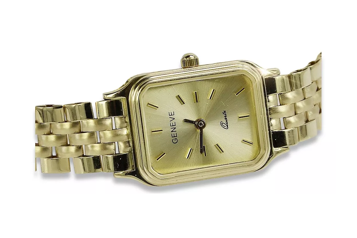 Reloj de oro para hombre Geneve ★ zlotychlopak.pl ★ Pureza de oro 585 333 Precio bajo!