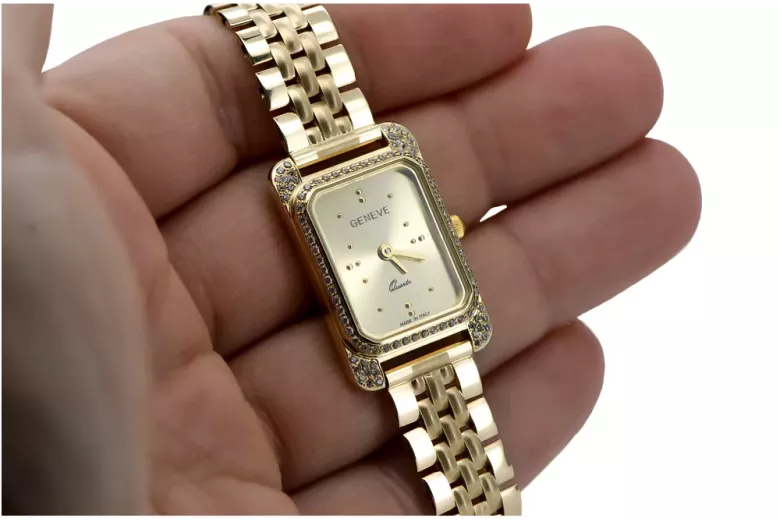 Reloj de oro para hombre Geneve ★ zlotychlopak.pl ★ Pureza de oro 585 333 Precio bajo!