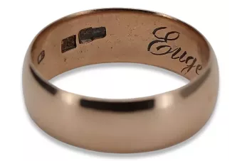 Rose soviétique russe rose 14k 585 bague vintage en or vrn007