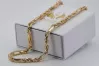 Vintage rose pink 14k 585 gold Corda-Figaro chain cc004r