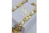 Italian yellow 14k gold Tiger eye chain cc040yw