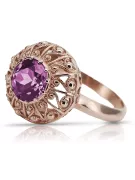 Ring Amethyst Original Vintage 14K Rose Gold Vintage craft vrc059r