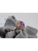 Ring Amethyst Original Vintage 14K Rose Gold Vintage craft vrc059r