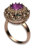 Ring Amethyst Original Vintage 14K Rose Gold Vintage craft vrc059r