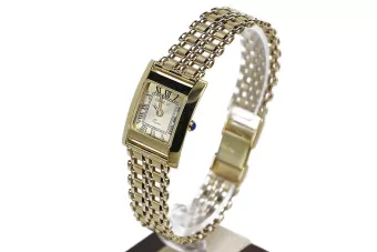 Amarillo señora de oro de 14k reloj Geneve lw036ydgb