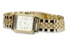 Amarillo 14k 585 oro Lady Reloj de pulsera Geneve lw023y