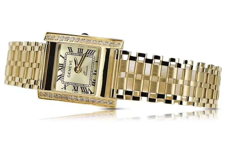 Reloj para hombres de oro Geneve ★ https://zlotychlopak.pl/es/ ★ Pureza de oro 585 333 Precio bajo!