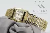 Elegant square lady 14k gold watch Geneve lw036ydyy&lbw002y