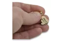 Galben italian 14k 585 de aur Mary medalion pictograma pandantiv pm004y