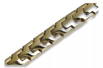 Italian yellow Unique 14k 585 gold mans mens bracelet cb154y