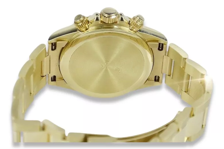 Gold men's watch Geneve ★ zlotychlopak.pl ★ Gold purity 585 333 Low Price!