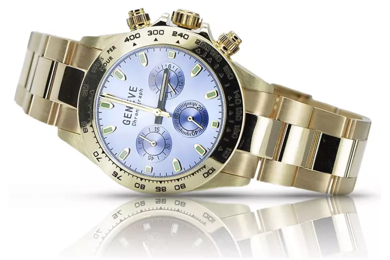 Reloj de oro para hombre Geneve ★ https://zlotychlopak.pl/es/ ★ Pureza del oro 585 333 ¡Precio bajo!