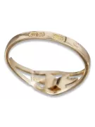 Ruso soviético rosa rosa 14k 585 oro Anillo vintage vrn071