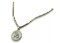 Médaille Jezus & chaîne de marteau d'or 14k pj005yw20έcc047yw65