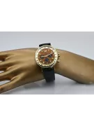 Жовтий 14k 585 золотий чоловічий годинник Geneve mw012y-br