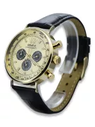 Жовтий 14k 585 золотий чоловічий годинник Geneve mw012y-gb