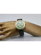 Жълт 14k 585 златен мъжки часовник Geneve mw012y-gr