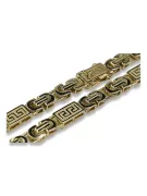 Gelbgold 14 K 585 Byzantinisches griechisches Armband cb050y