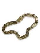 Yellow 14k 585 gold Bizantine greek bracelet cb050y