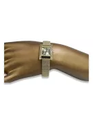 Reloj de Oro 14K para Mujer, Rectangular, Italiano, Circonita