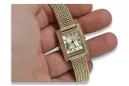 Reloj de Oro 14K para Mujer, Rectangular, Italiano, Circonita