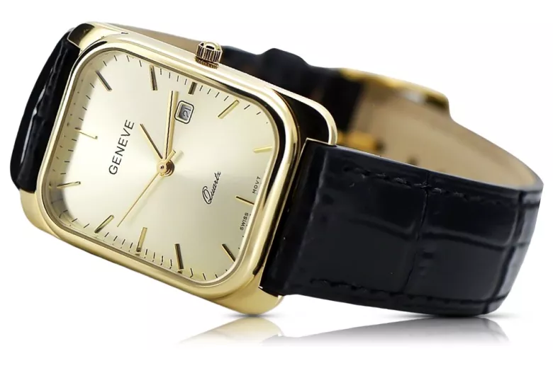 Reloj para hombres de oro Geneve ★ https://zlotychlopak.pl/es/ ★ Pureza de oro 585 333 Precio bajo!