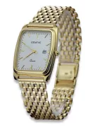 Gold men's watch Geneve ★ zlotychlopak.pl ★ Gold purity 585 333 Low Price!