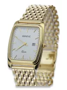 Gold men's watch Geneve ★ zlotychlopak.pl ★ Gold purity 585 333 Low Price!