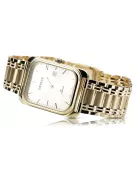 Reloj Masculino Rectangular de Oro 14k, Cuarzo Italiano