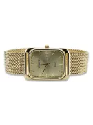 Reloj masculino rectangular de oro 14k, Italia, 36.8mm