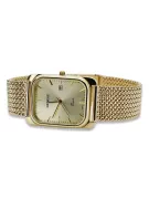 Reloj masculino rectangular de oro 14k, Italia, 36.8mm