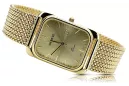 Reloj masculino rectangular de oro 14k, Italia, 36.8mm