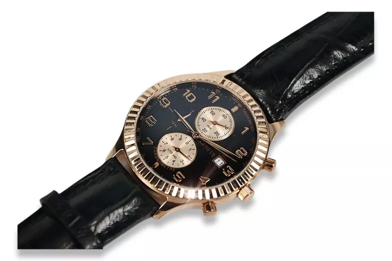 Reloj de oro para hombre Geneve ★ zlotychlopak.pl ★ Pureza de oro 585 333 Precio bajo!